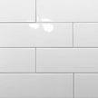 White Matt Ceramic Subway Tiles in a room setting
