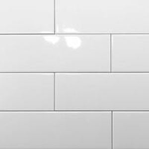 White Matt Ceramic Subway Tiles in a room setting