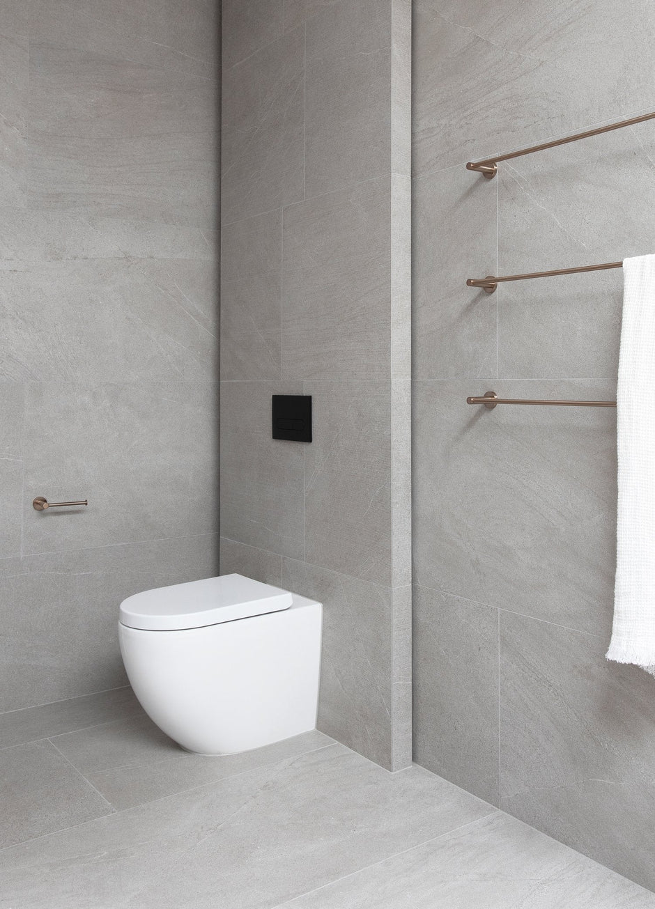 Round Toilet Roll Holder - Champagne