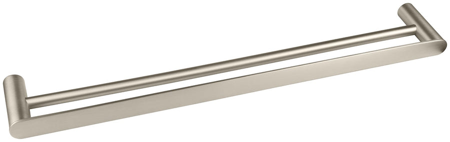 Vetto Double Towel Rail 750mm Brushed Nickel IS1714BN