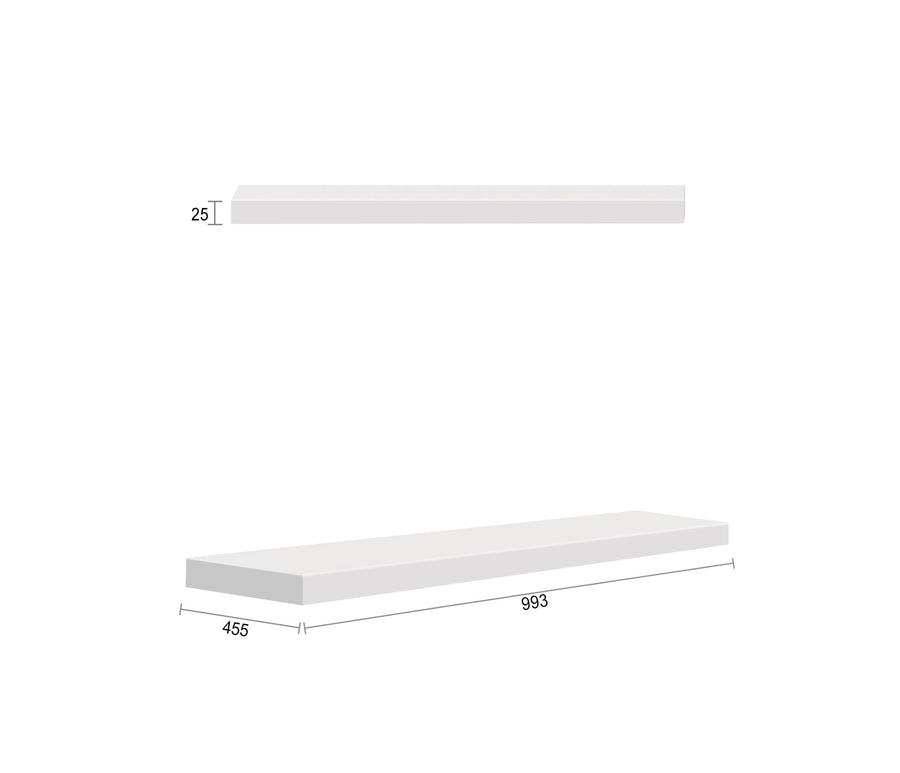 997X424x25 Matte White Panel for leg LEG-N120W