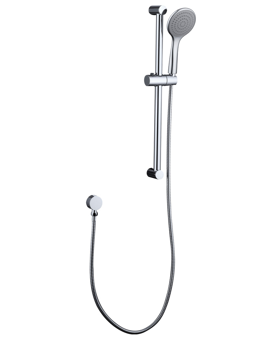 (5960) BKS100 Pavia Shower Rail with round hand held shower head Chrome IPSR