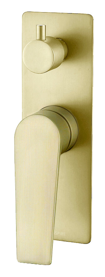 Zevio Wall Diverter Mixer Brushed Gold Z13DSMBG