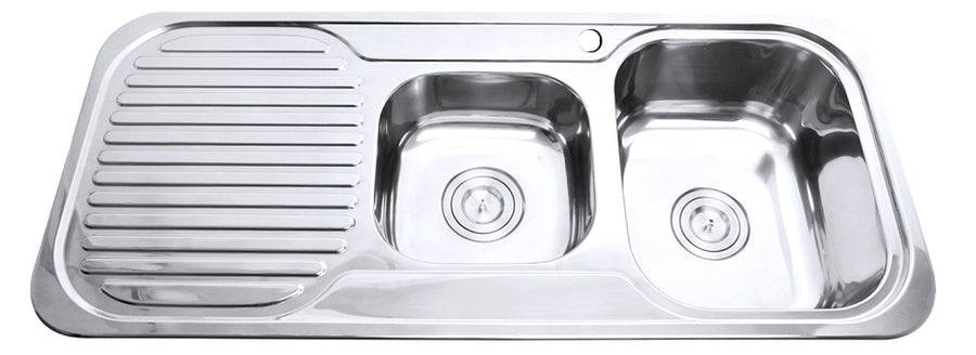 1.5 Right Hand Bowl 8mm Steel Radius Cnr Sink 1080x480x170mm IS1018-1R