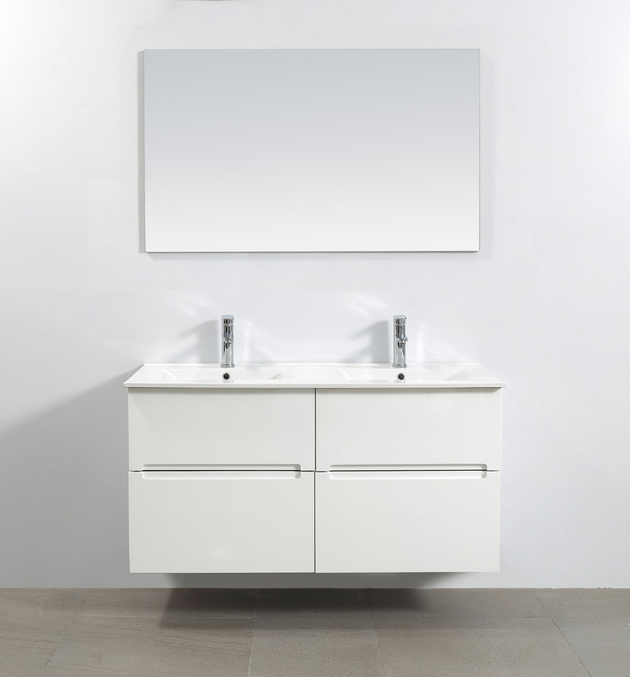 White Vanity BELLA 120 Wall Hung