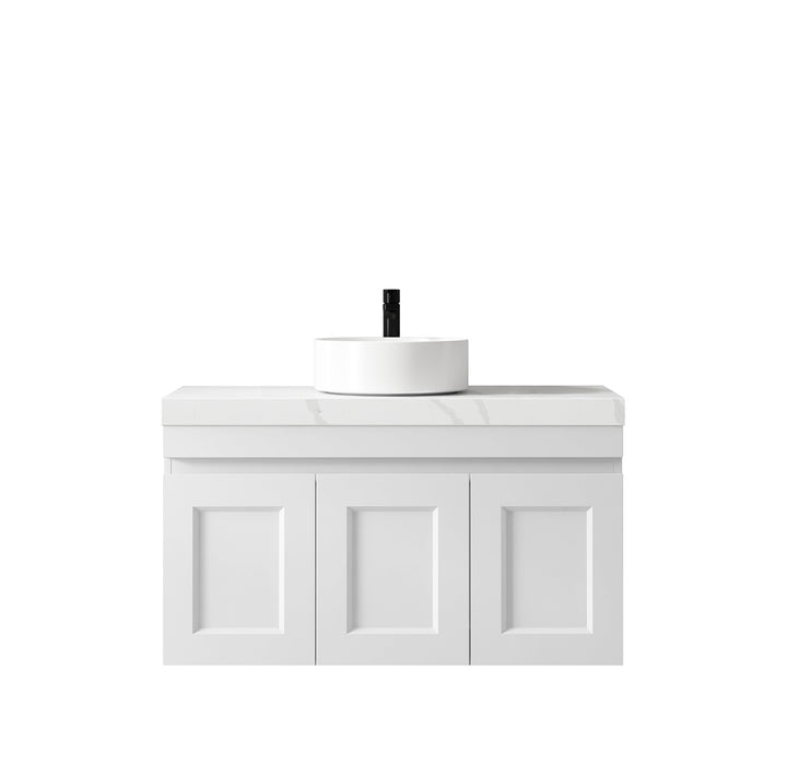 Satin White Hampton Mark II900 Wall Hung Mont Blanc 60mm Top 12 O'clock Taphole HPM900WST-60CA-12TH