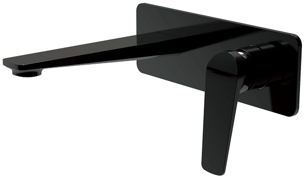 Zevio Wall Basin Mixer Matte Black Z13WBMB