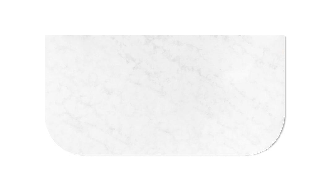 Bondi 900x460x20mm Solid Surface Carrara Top - No Hole STBO94CA-NH