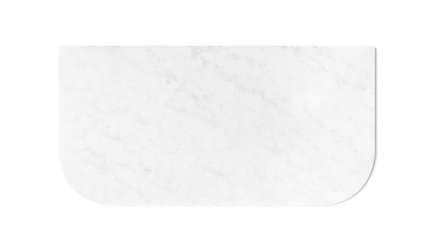 Bondi 900x460x20mm Solid Surface Carrara Top - No Hole STBO94CA-NH