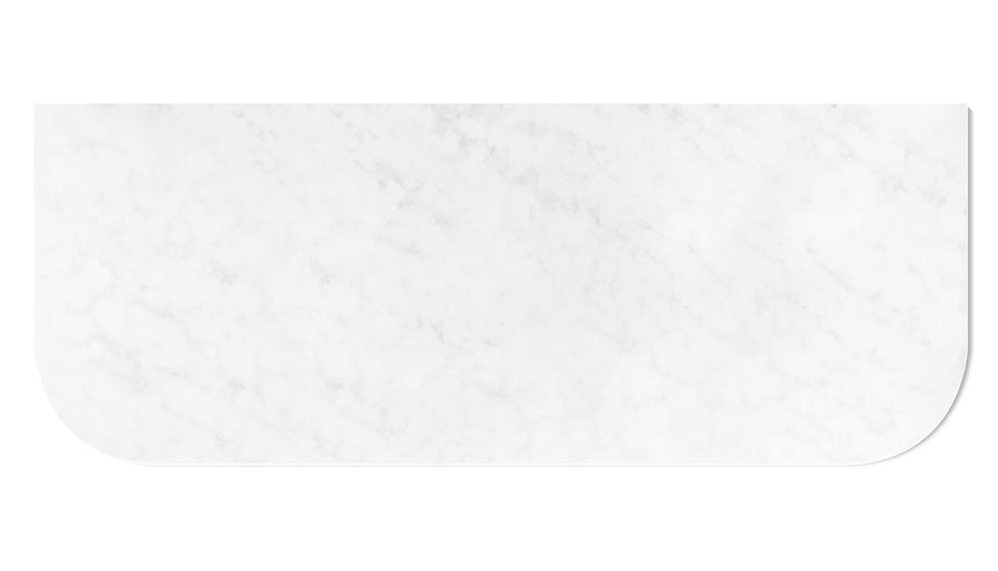 Bondi 1200x460x20mm Solid Surface Carrara Top - No Hole STBO124CA-NH