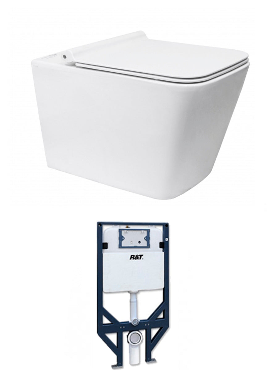 X-Cube Wall Hung pan and R&T Cistern (Button Order Separately) IXWHPPK-NP